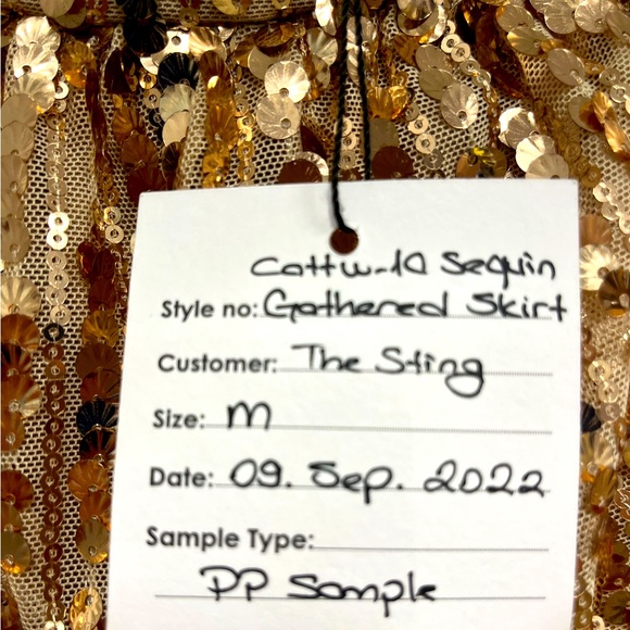 Sequin Gathered Skirt - Picture 5 of 6